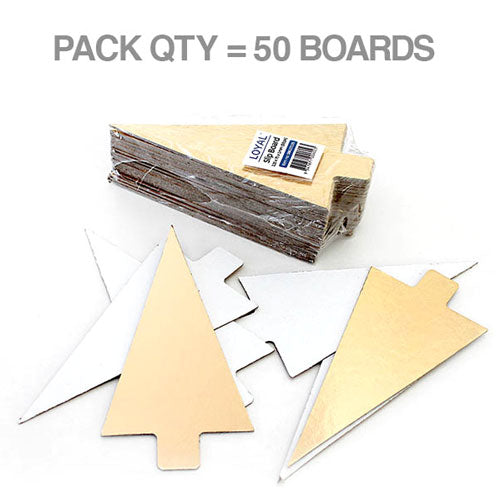 Loyal Triangle Gold Dessert Slip Board 135mmx75mm 50pcs