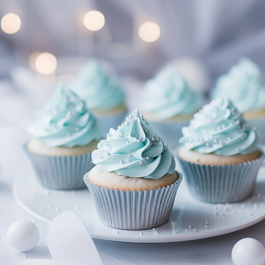 Medium PASTEL BLUE Foil Baking Cups (50 pack) - 44mm Base