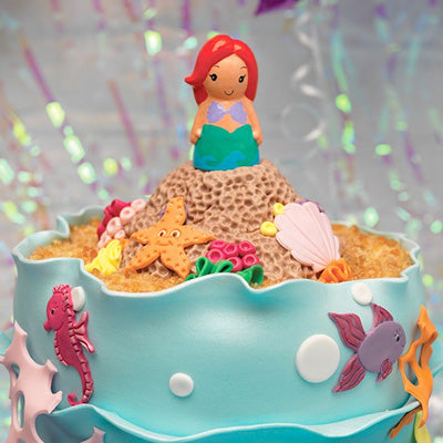 Mermaid Cake/Cupcake Topper 2pcs (Non Edible)