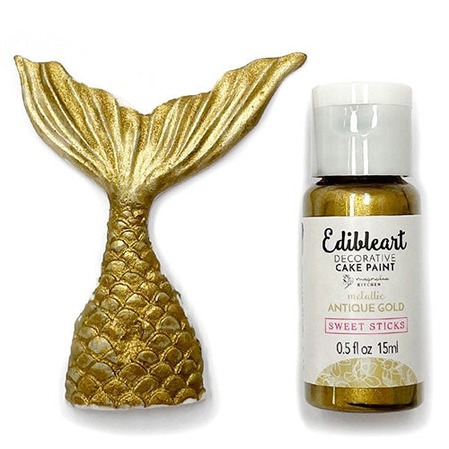 Sweet Sticks Edible Art Paint METALLIC ANTIQUE GOLD 15ml