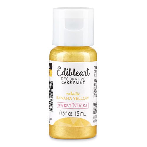 Sweet Sticks Edible Art Paint METALLIC BANANA YELLOW 15ml