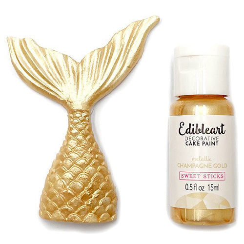 Sweet Sticks Edible Art Paint METALLIC CHAMPAGNE GOLD 15ml