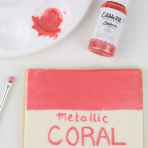 Sweet Sticks Edible Art Paint METALLIC CORAL 15ml