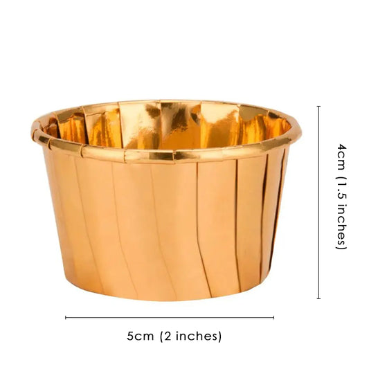 Metallic Cupcake Liners Gold 50pcs
