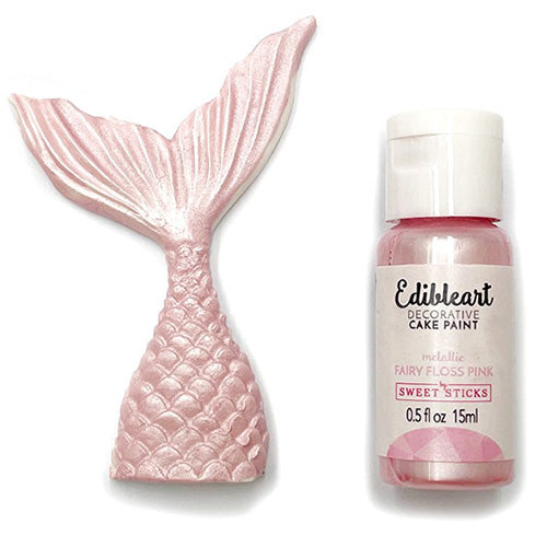 Sweet Sticks Edible Art Paint METALLIC FAIRY FLOSS PINK 15ml (BB: Apr 2024)