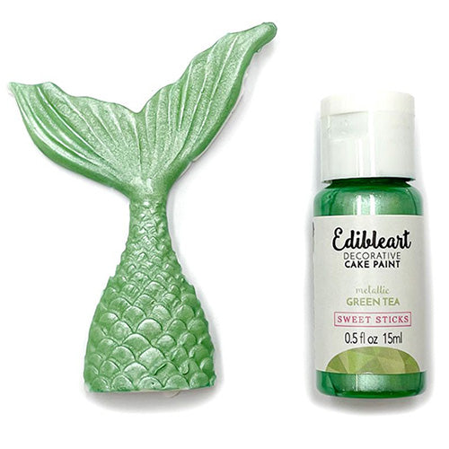 Sweet Sticks Edible Art Paint METALLIC GREEN TEA 15ml (BB: Feb 2024)