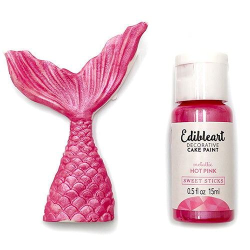 Sweet Sticks Edible Art Paint METALLIC HOT PINK 15ml