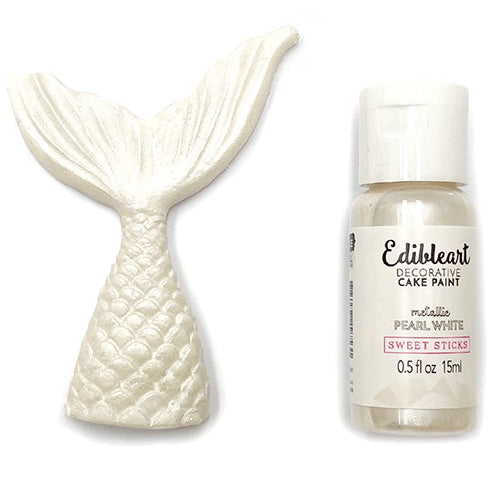 Sweet Sticks Edible Art Paint METALLIC PEARL WHITE 15ml