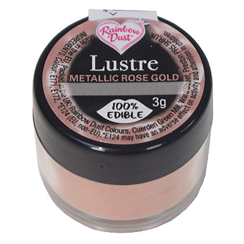 Metallic Rose Gold Edible Rainbow Dust 3g