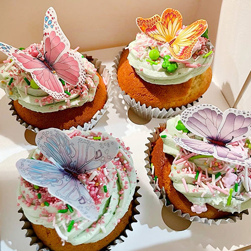 Mixed Edible Wafer Butterflies 12pcs