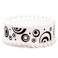 Mod Dots Black Designer Edible Image 3 strips