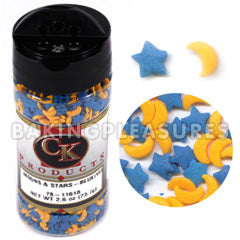 CK Moon/Stars-Blue/Yellow Edible Sprinkles 73g