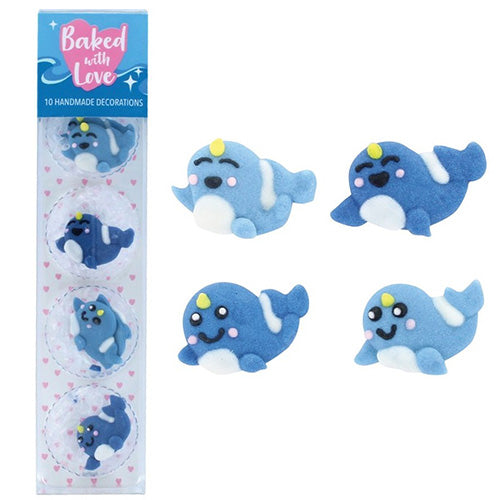 Narwhal Edible Cupcake Toppers 10pcs