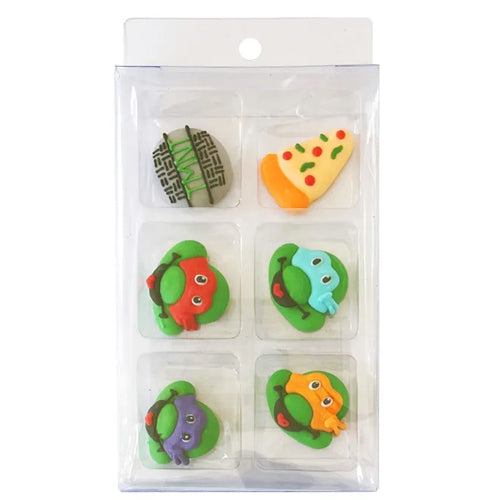 Ninja Turtles Edible Cupcake Toppers Decorations 6pcs