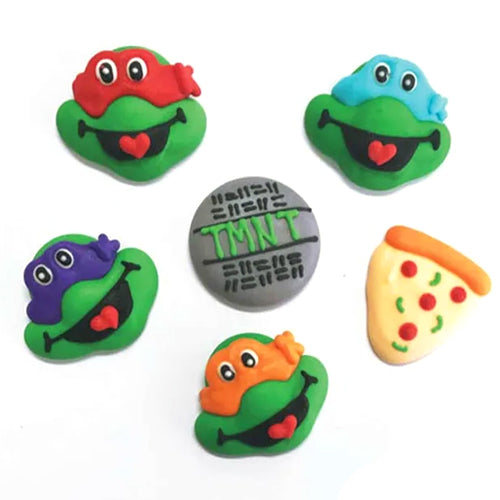 Edible Cupcake Toppers Decorations Ninja Turtles 6pcs