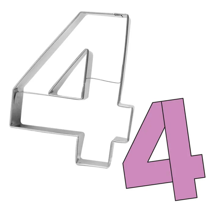 Number Four Cookie Cutter
