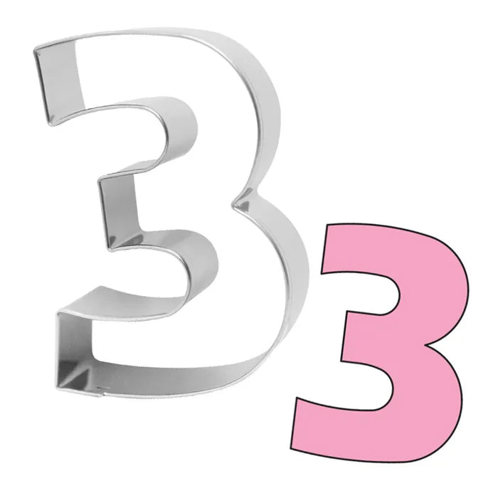 Number Three Cookie Cutter