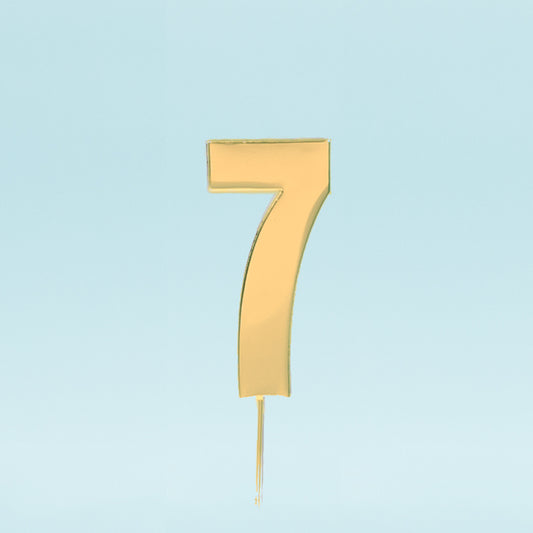 BOLD Cake Topper (7cm) - GOLD NUMBER 7