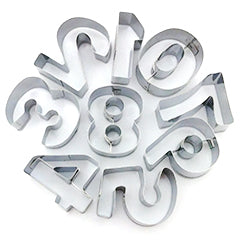 Numbers Stainless Steel Cookie Cutter Set 9pcs