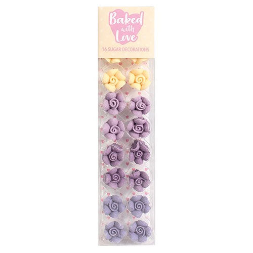 Ombre Roses Edible Cupcake Toppers 16pcs