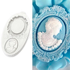Katy Sue Oval Cameo & Frame 1 Silicone Mould
