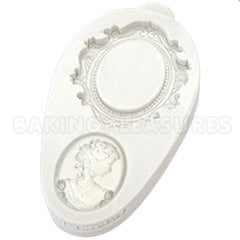 Katy Sue Oval Cameo & Frame 2 Silicone Mould