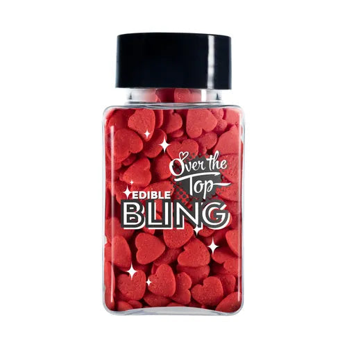 Over The Top Love Hearts Red Sprinkles 55g
