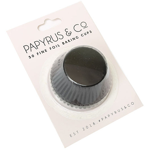 Papyrus Standard Black Foil Baking Cups 50pcs (50mm Base)