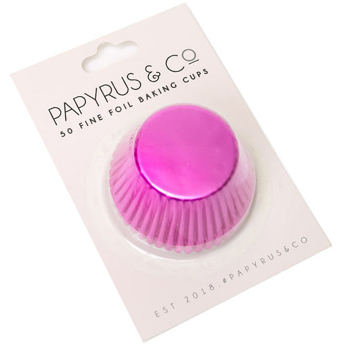Papyrus Standard Hot Pink Foil Baking Cups 50pcs (50mm Base)