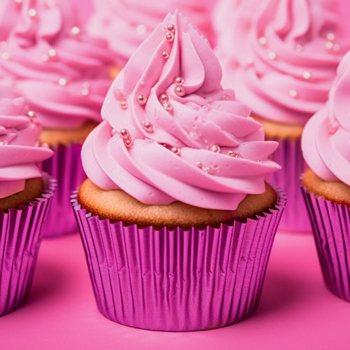 Papyrus Standard Hot Pink Foil Baking Cups 50pcs (50mm Base)