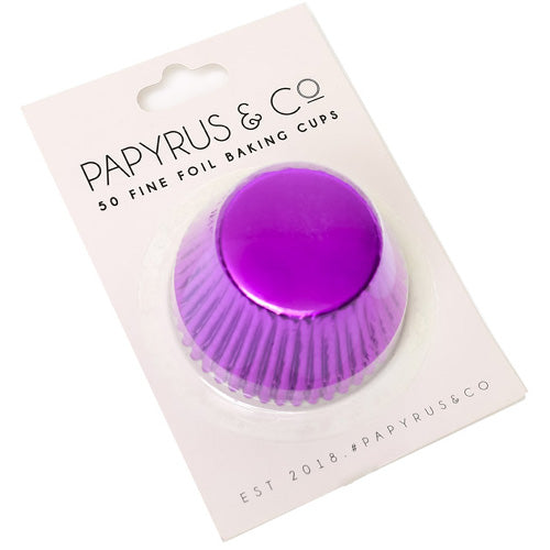 Papyrus Standard Purple Foil Baking Cups 50pcs (50mm Base)