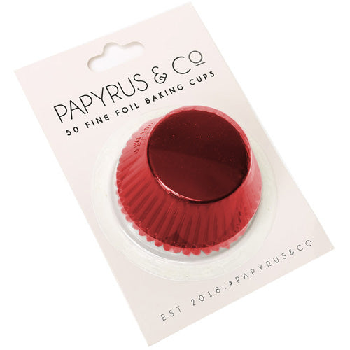 Papyrus Standard Red Foil Baking Cups 50pcs (50mm Base)