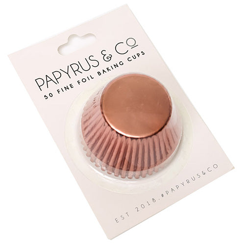 Papyrus Standard Rose Gold Foil Baking Cups 50pcs (50mm Base)