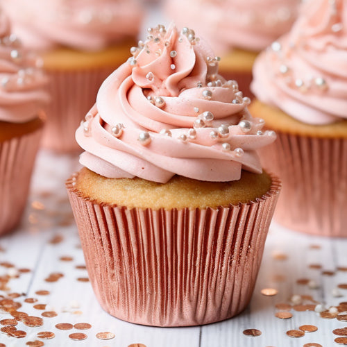 Papyrus Standard Rose Gold Foil Baking Cups 50pcs (50mm Base)