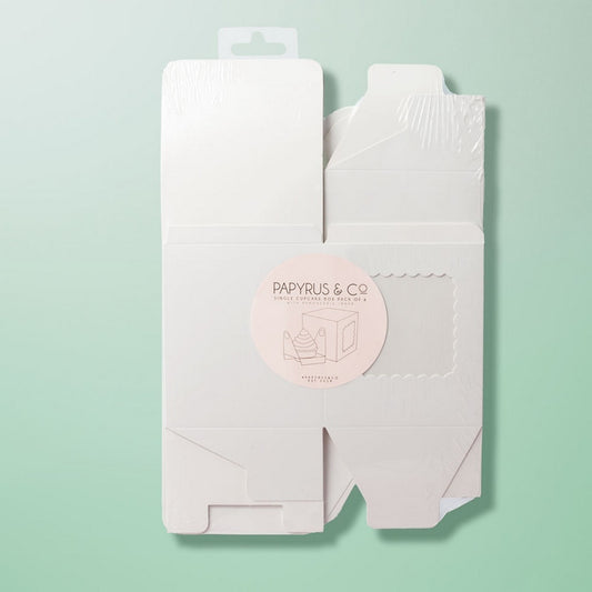 Papyrus Scalloped Tall Cupcake Box Mixed 6pcs