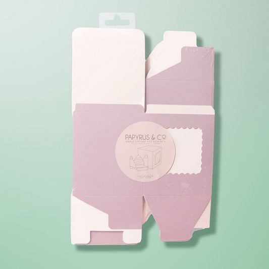 Papyrus Scalloped Tall Cupcake Box Pastel Lilac 6pcs
