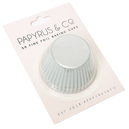 Papyrus Standard White Foil Baking Cups 50pcs (50mm Base)