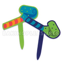 Party Horn Flexi Cupcake Picks 12pcs