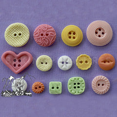 Alphabet Moulds Patterned Buttons Silicone Mould