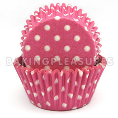 Pink Polka Dot Mini Baking Cups 65pcs