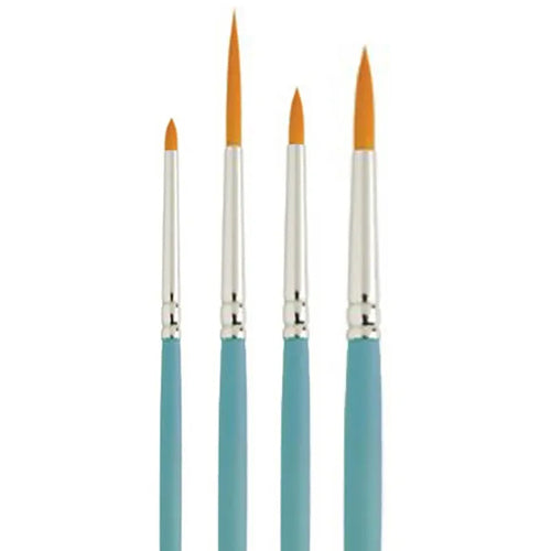 Point Tip Nylon Brushes 4pcs