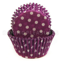 Polka Dot Purple Baking Cups 32pcs
