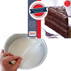 Pre Cut Non Stick Baking Paper 8" Round 25pcs