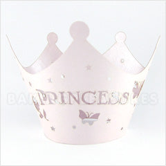 Princess Pearl Pink Lace Cupcake Wrappers 12pcs