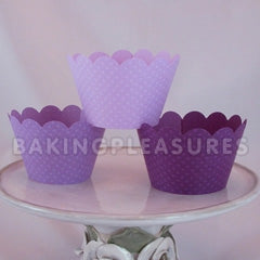 Purple Dark Cupcake Wrapper 12pcs