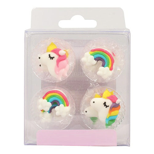 Rainbow Unicorn Edible Cupcake Toppers 12pcs