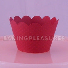 Red Cupcake Wrapper 12pcs