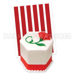 2x Red Edible Shimmer Ribbons 6 strips (minor spots on ribbons)