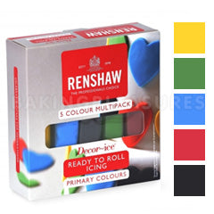 Renshaw Primary Colours Ready to Roll Icing 5x100g