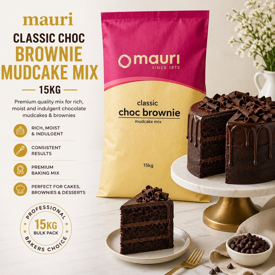 Boss Deluxe Chocolate Mudcake Mauri Classic Chocolate Brownie Mudcake Mix 15kg BULK
